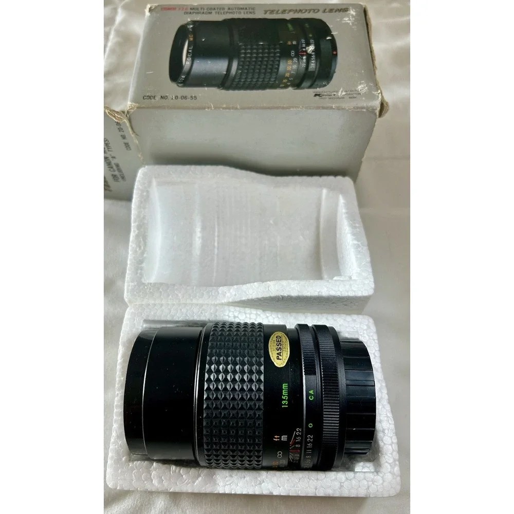 Focal Canon FD 135mm f/2.8 Vintage Portrait Lens – Tested Working – Original Box